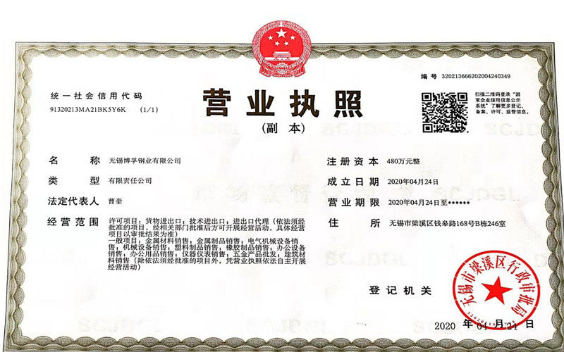 China Wuxi Bofu Steel Co., Ltd. company profile